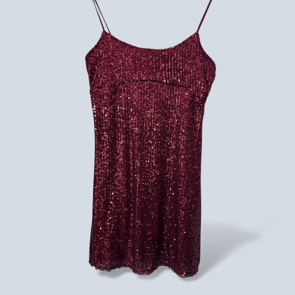 Altar'd State Dresses & Skirts - Altar’d State “Dorothy” Red Sequin Mini Dress – Medium, NWT